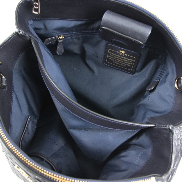 Coach Stanton Carryall Navy Blue Leather Tote | eBay COACH Exotic Leather Stanton Carryall Handbag 5215‎